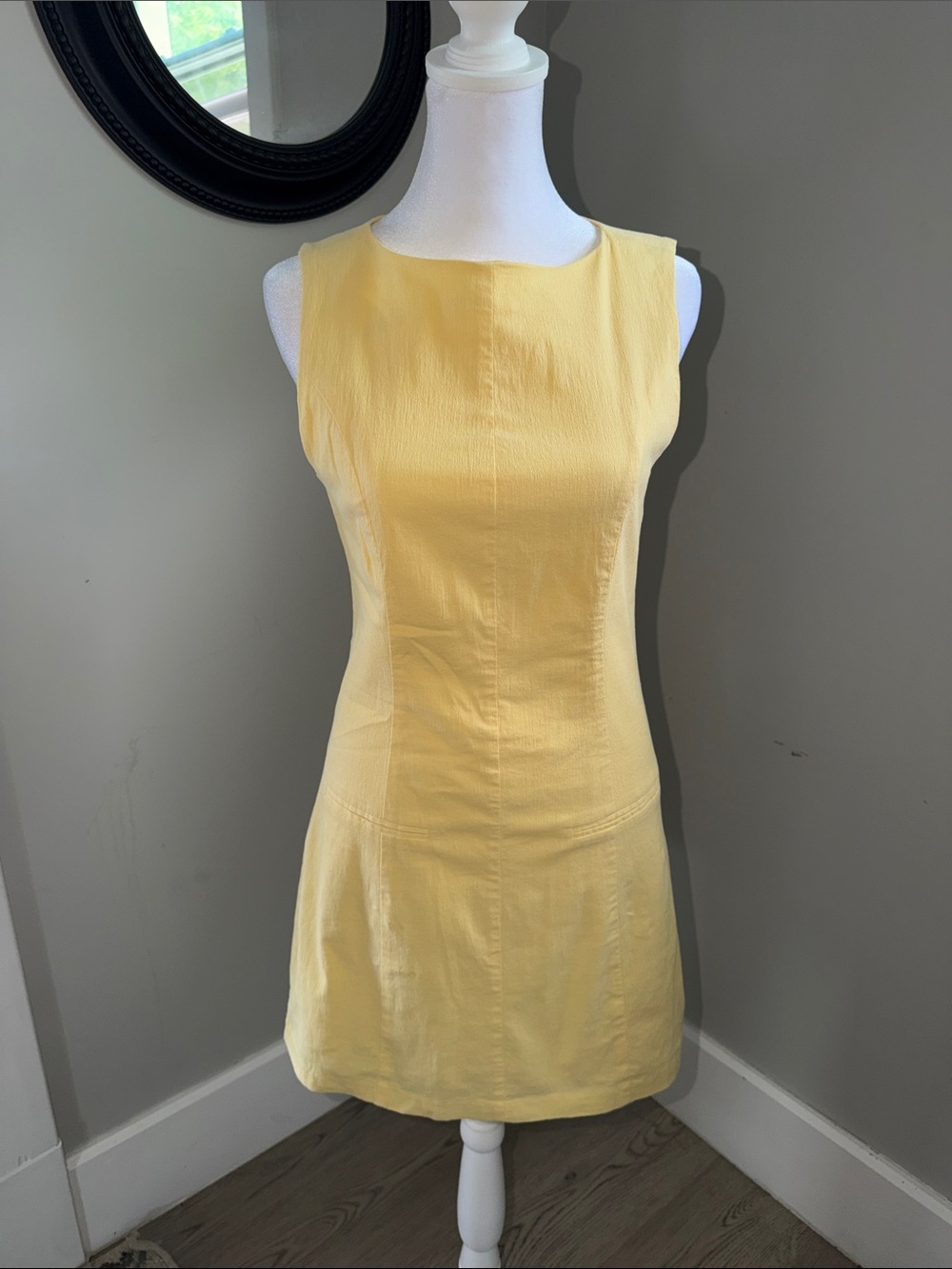 Sleeveless Butter Yellow Shift Dress